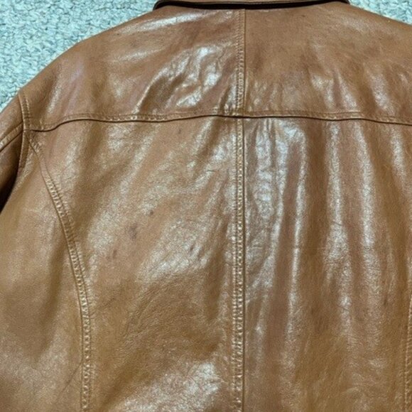 Daniel Cremieux Tan Leather Jacket - Picture 3 of 6
